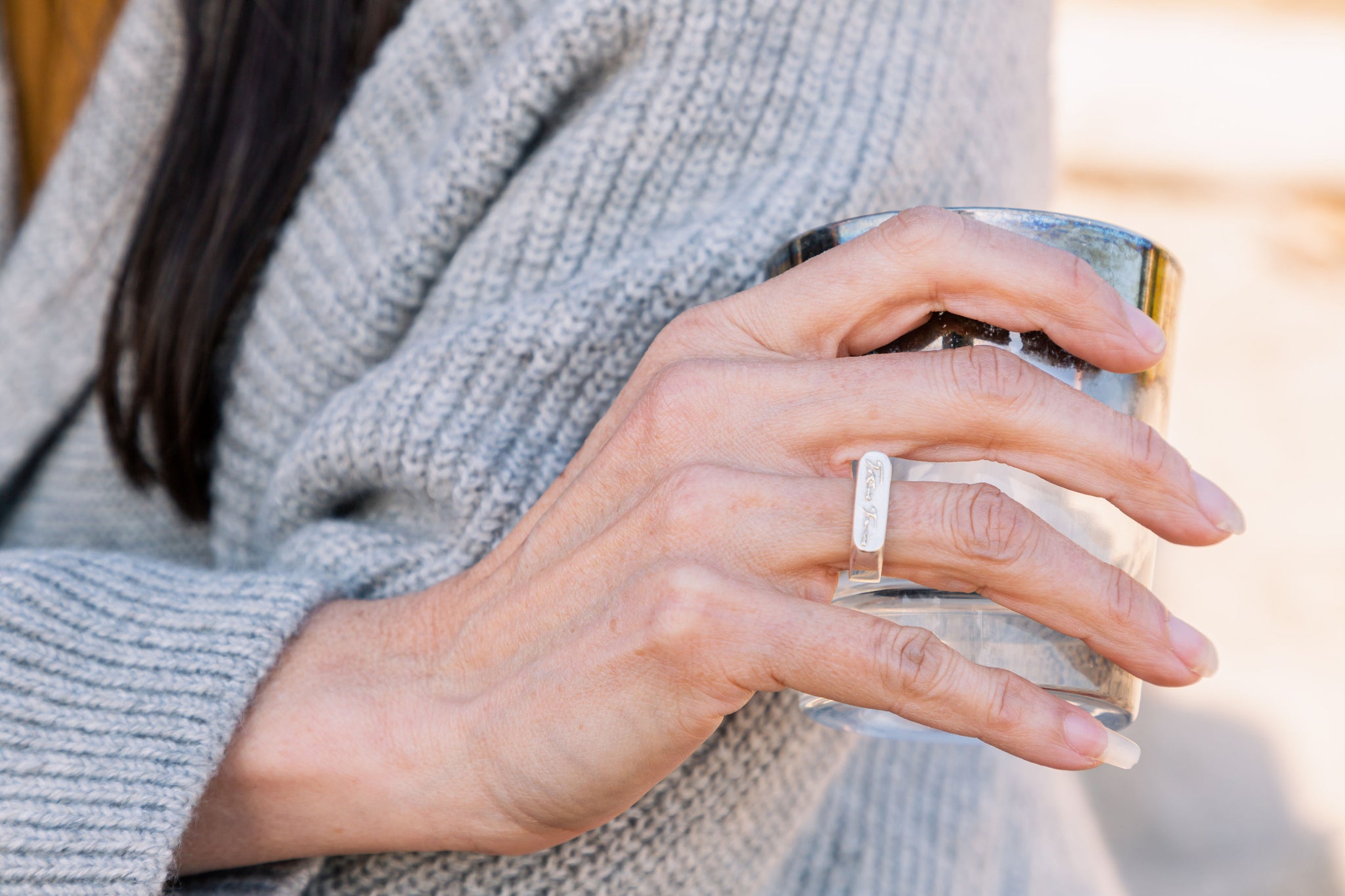 Sterling Silver Totus Tuus Signet Ring